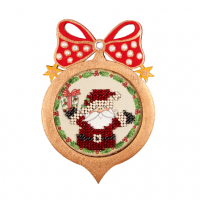 Игрушка на елку для вышивки бисером «Дед Мороз»